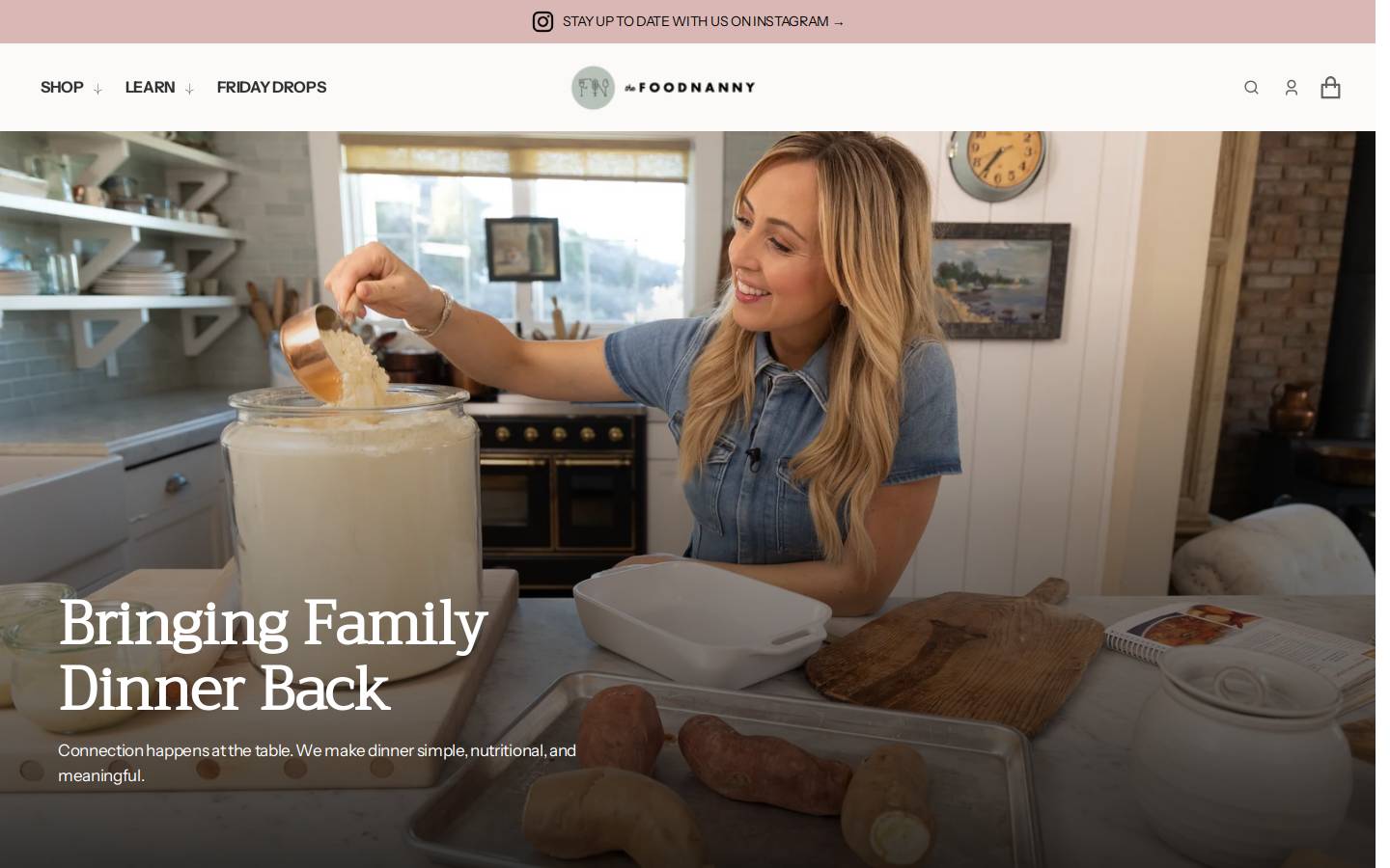 thefoodnanny.com homepage screenshot