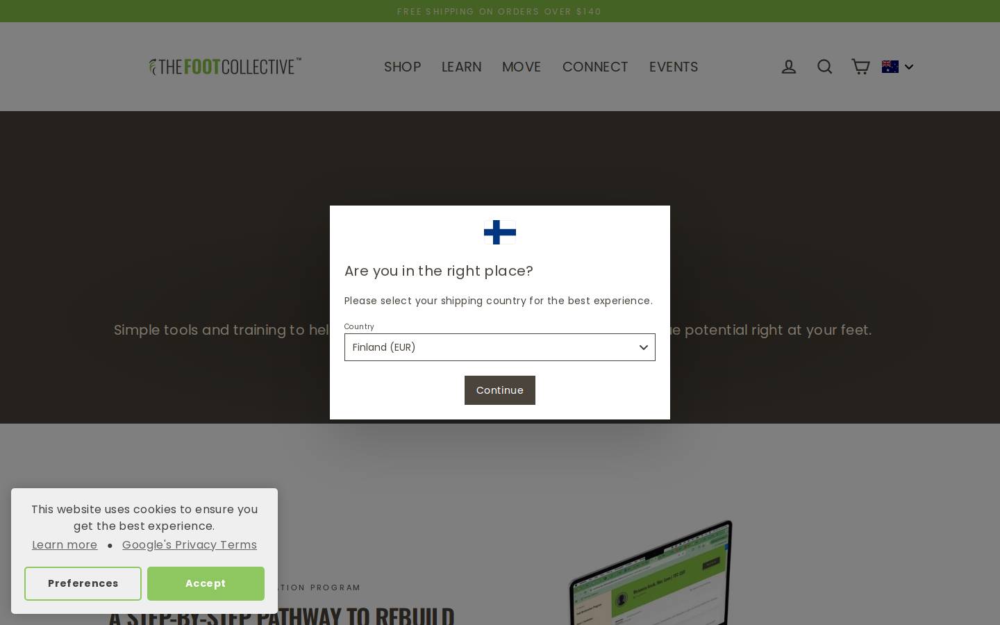 The Foot Collective homepage screenshot