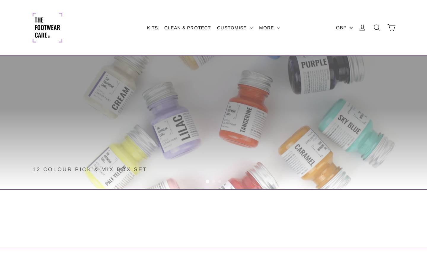 TheFootwearCare homepage screenshot
