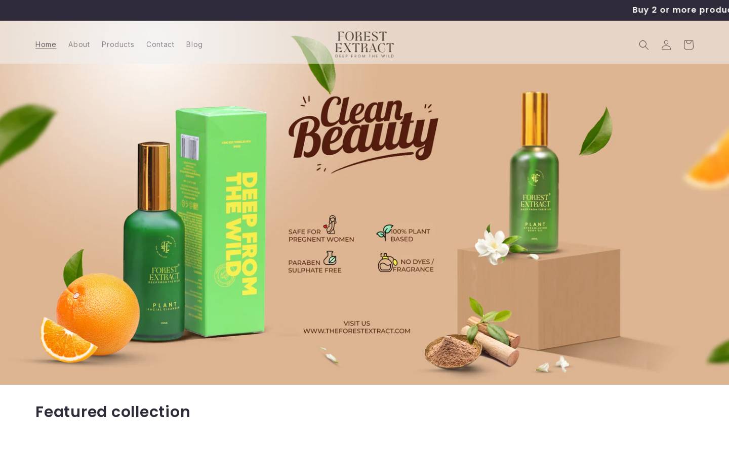 theforestextract.com homepage screenshot