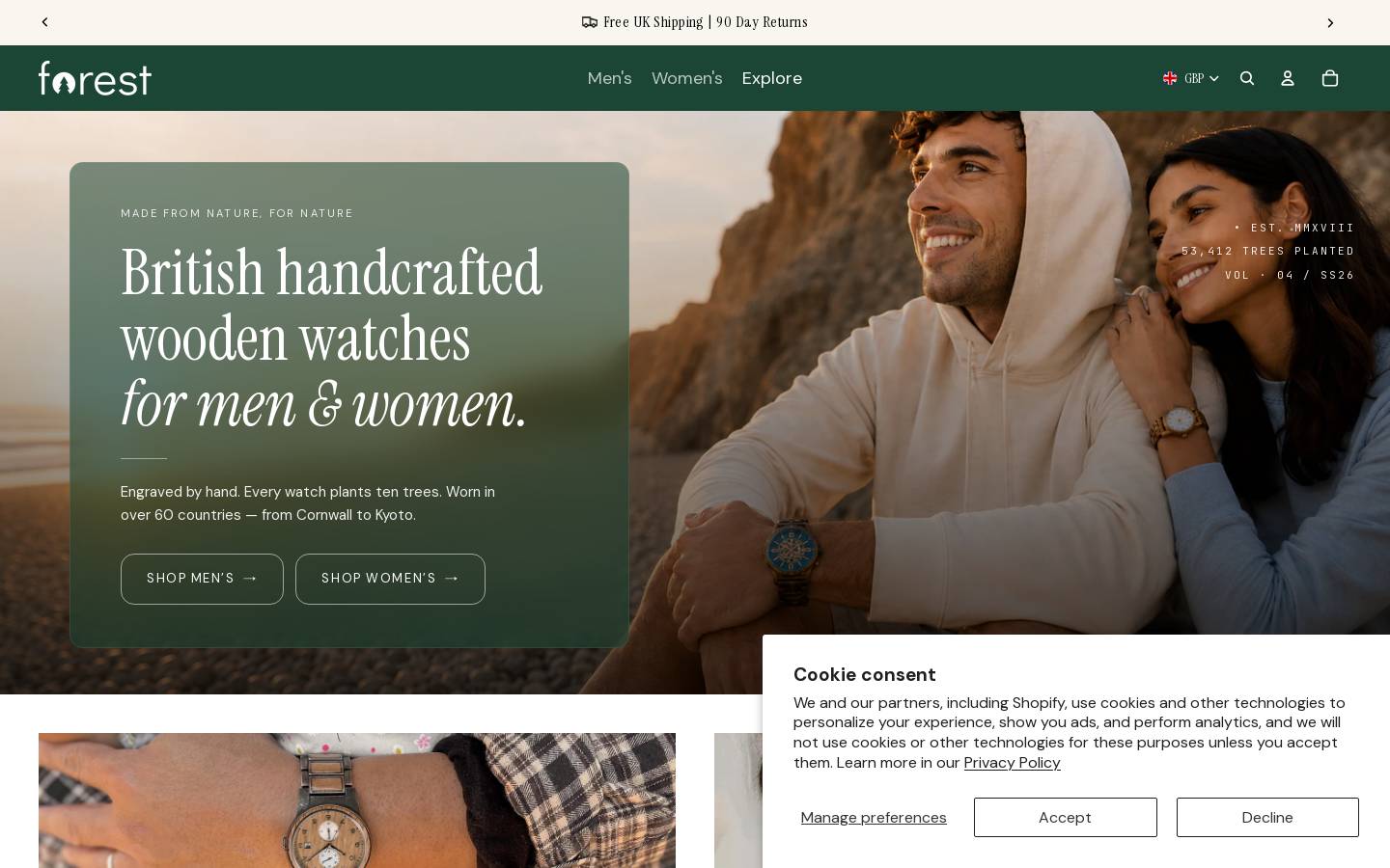 The Forest Watches  homepage screenshot