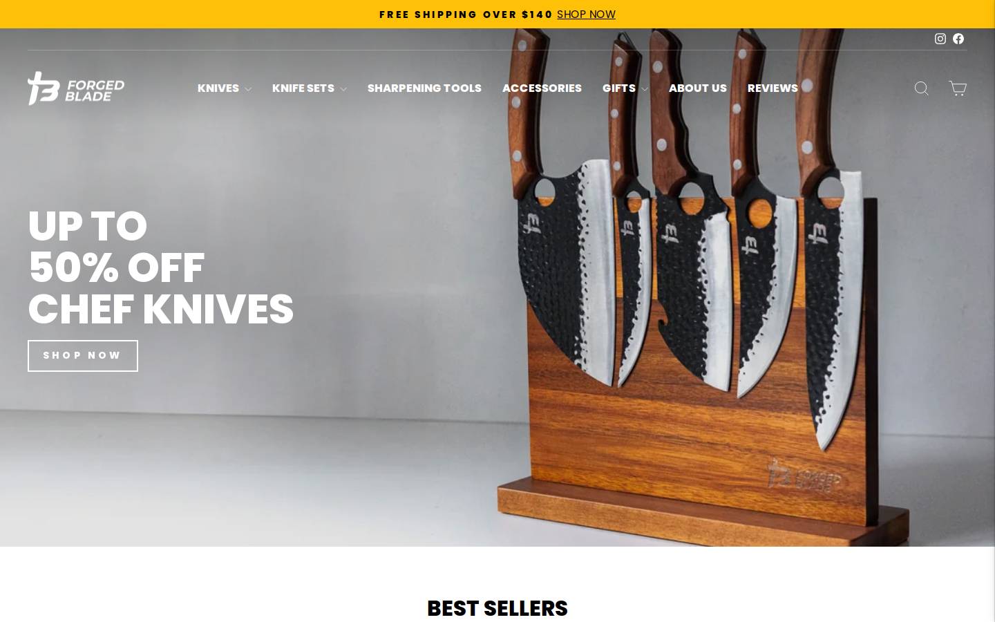 The Forged Blade homepage screenshot