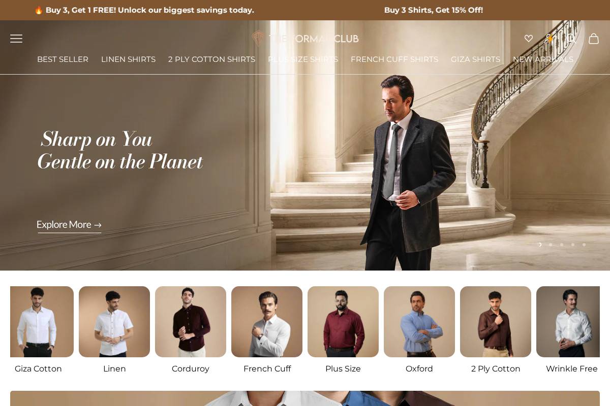 Theformalclub homepage screenshot