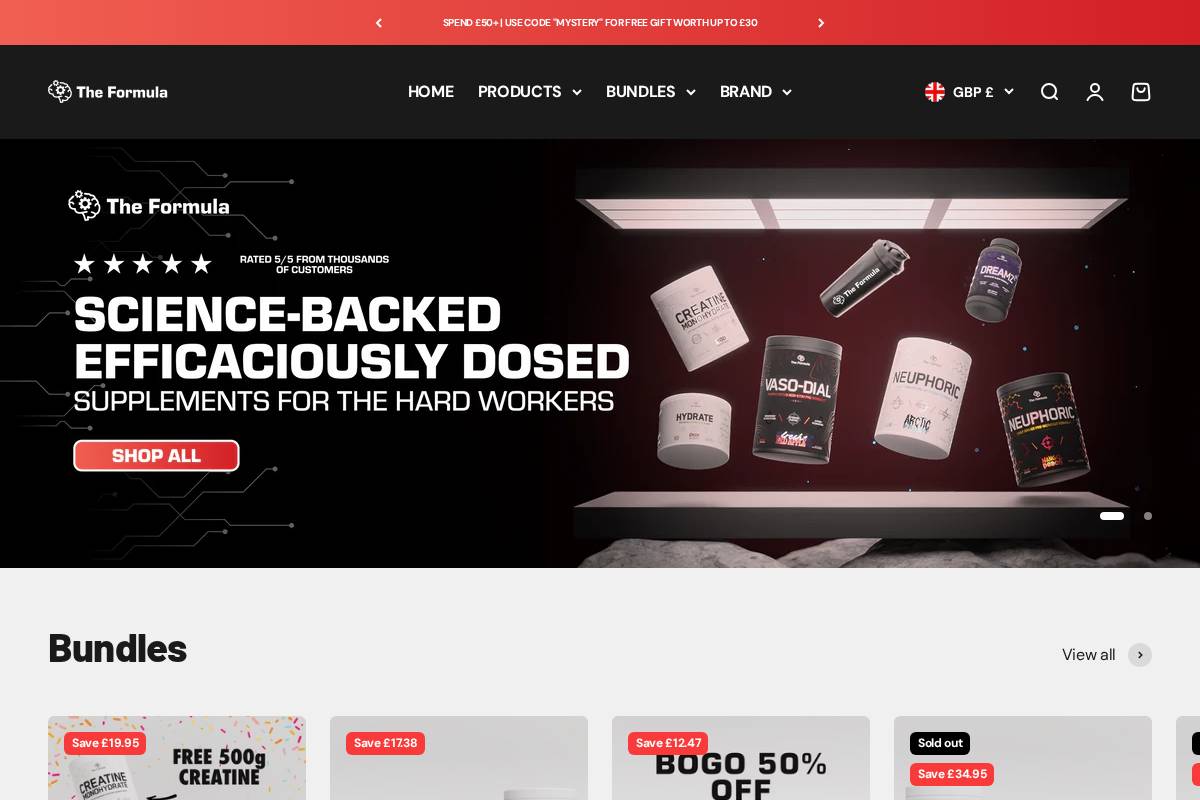 theformula.shop homepage screenshot