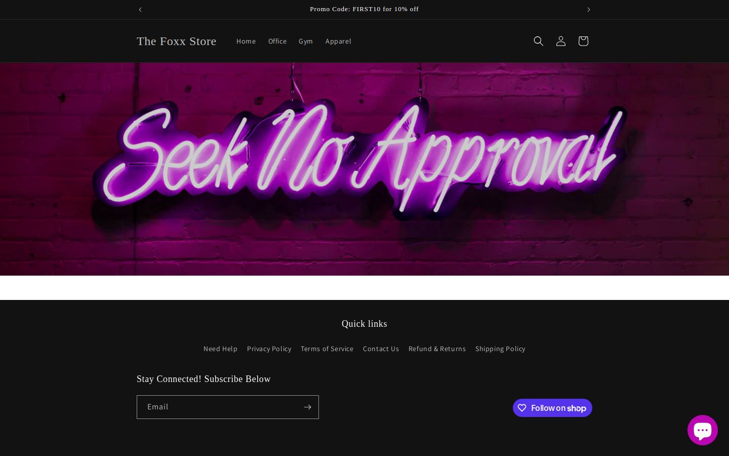 thefoxxstore.com homepage screenshot