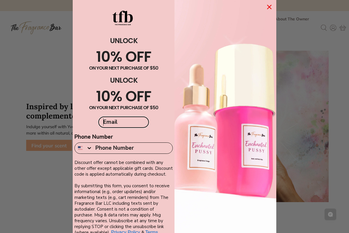 thefragrancebar.co homepage screenshot