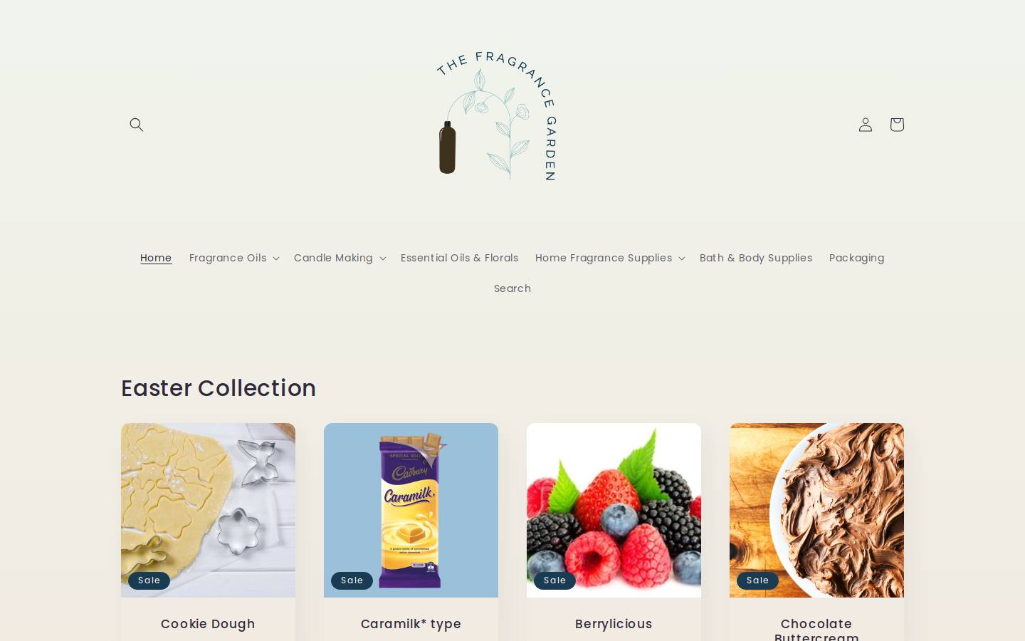 thefragrancegarden.com.au homepage screenshot
