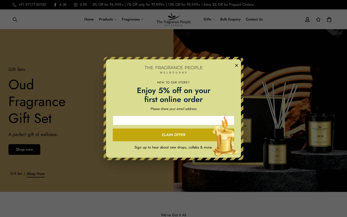 thefragrancepeople.com homepage screenshot