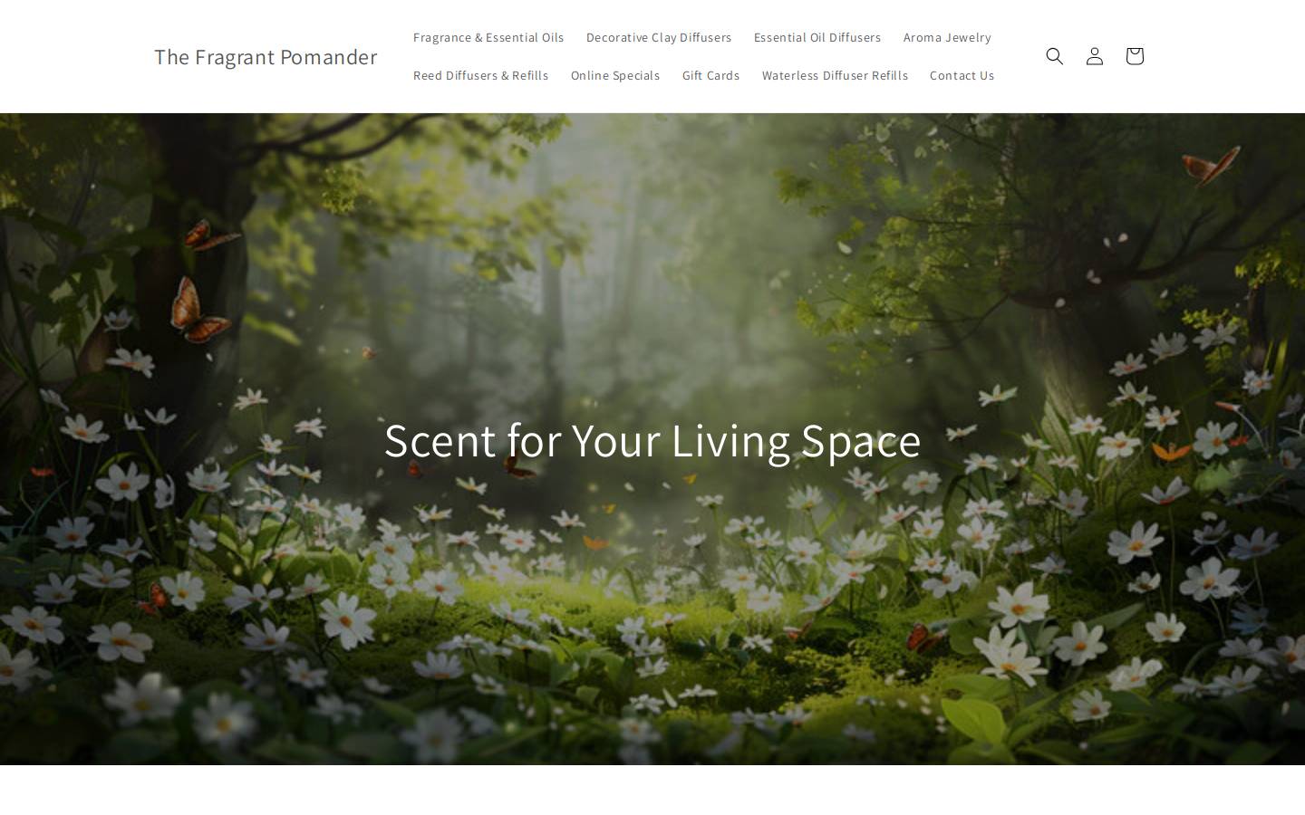 thefragrantpomander.com homepage screenshot
