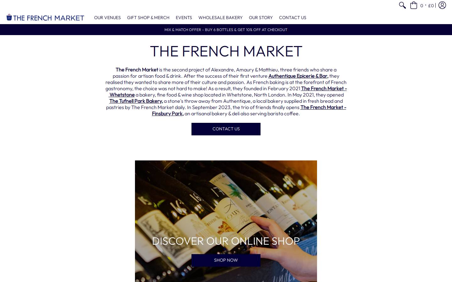 Thefrench Market homepage screenshot