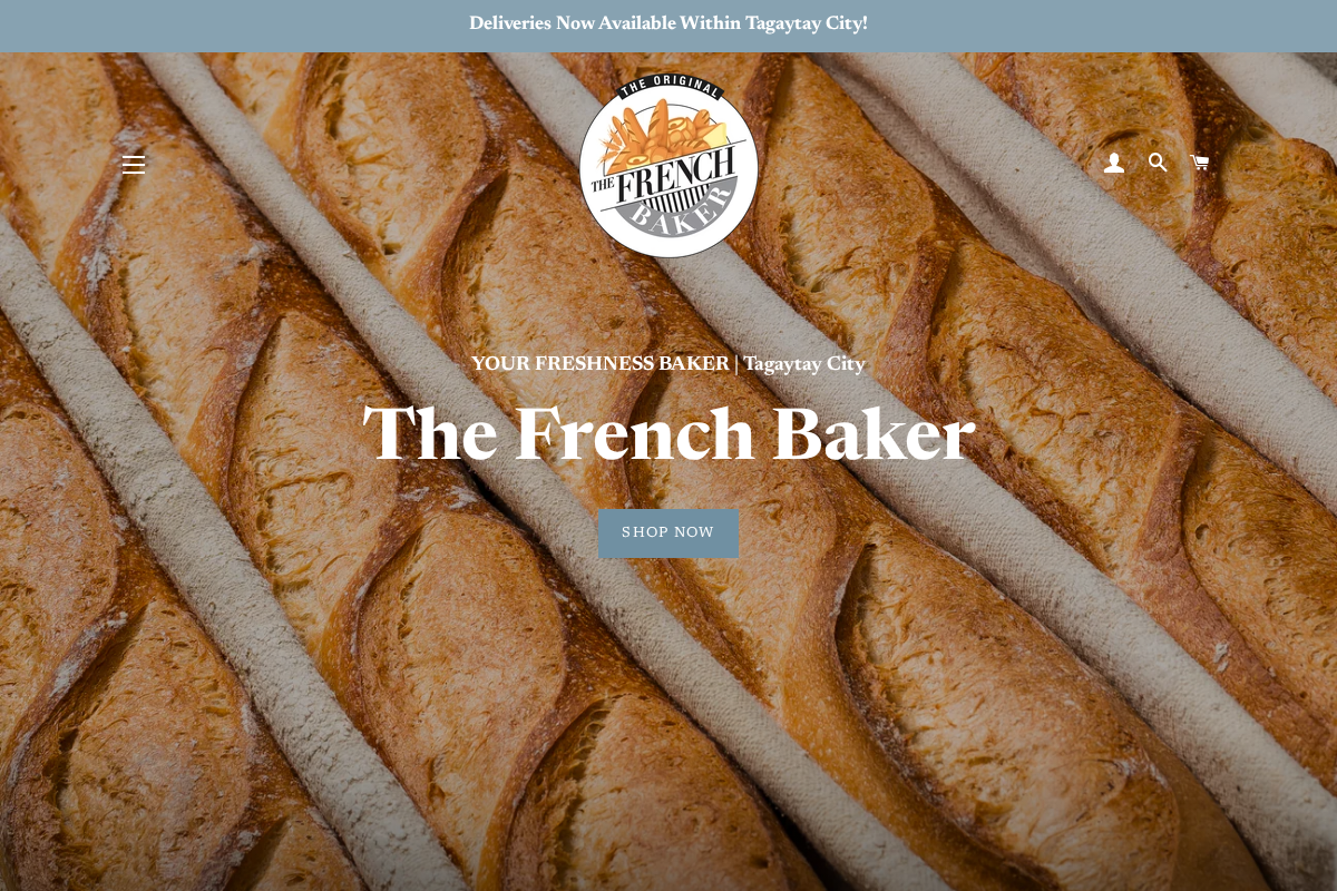 thefrenchbakeronlinetagaytay.com homepage screenshot