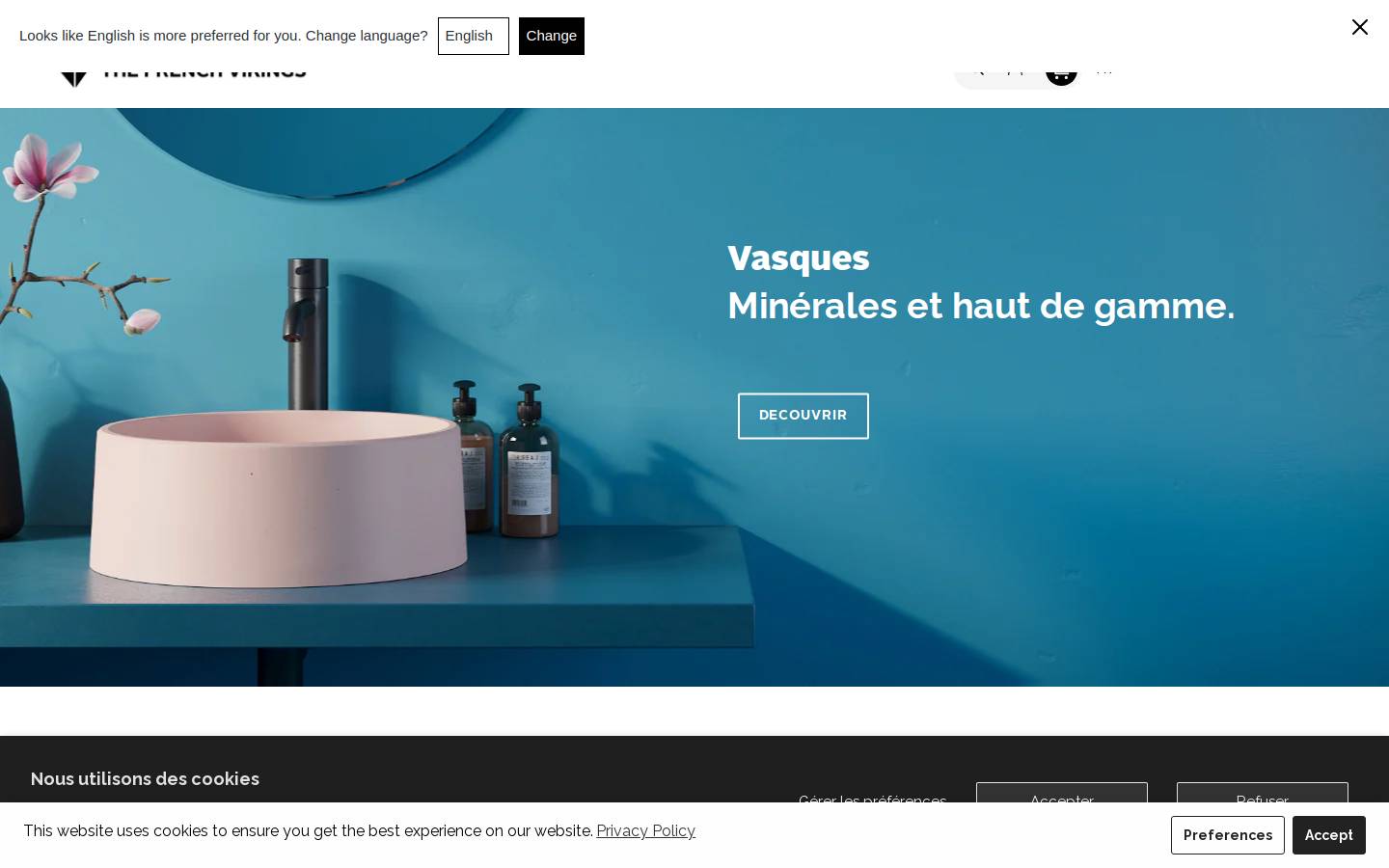 thefrenchvikings.com homepage screenshot