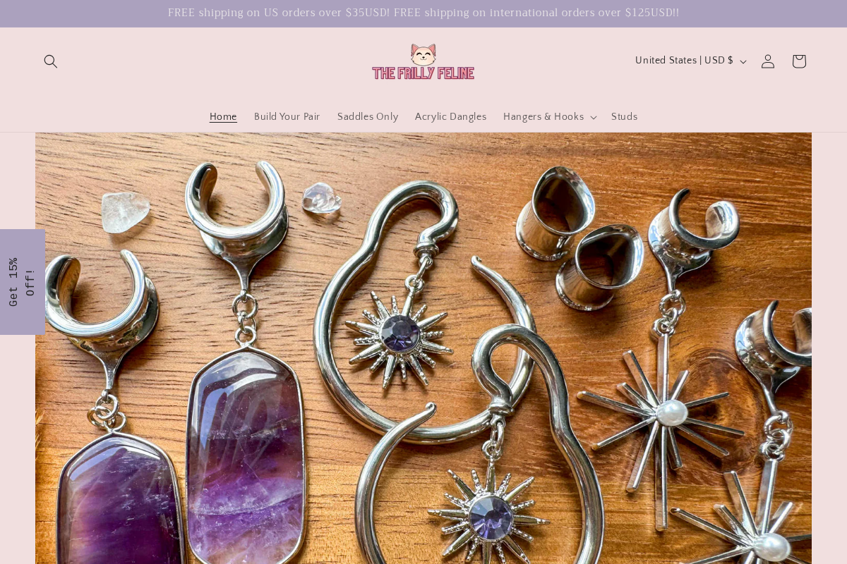 The Frilly Feline homepage screenshot