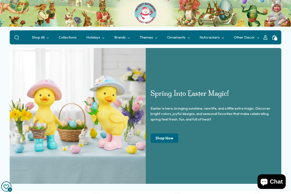 The Frosty Nutcracker Holiday Treasures homepage screenshot