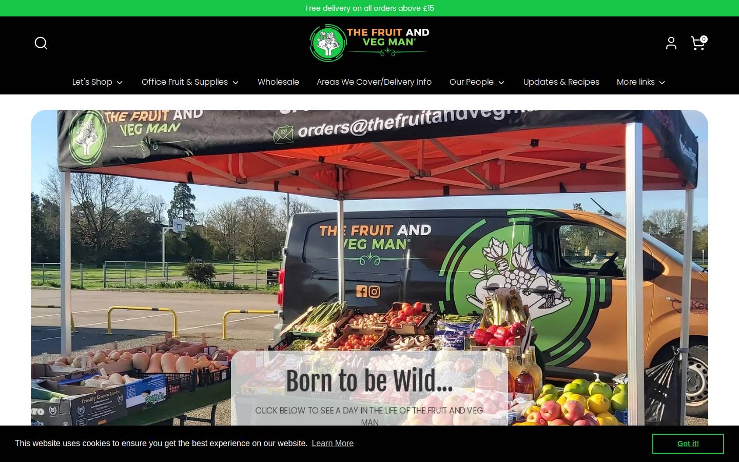 thefruitandvegman.com homepage screenshot