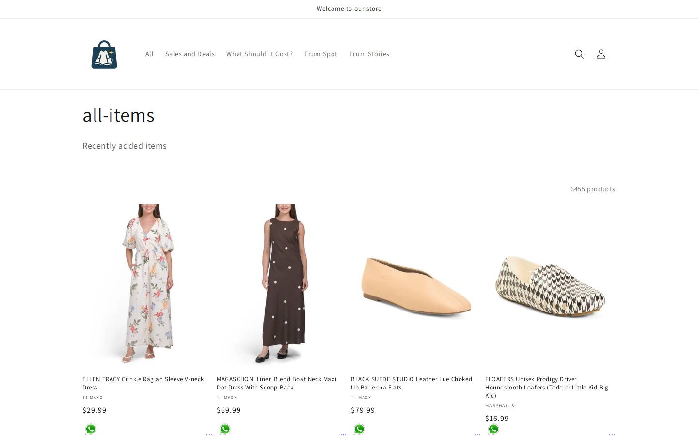thefrumshopper.com homepage screenshot