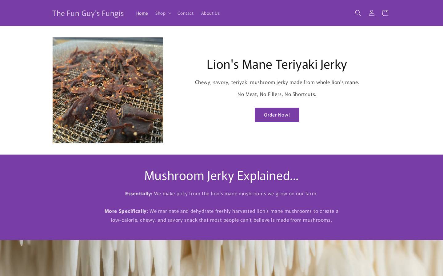 thefunguysfungis.com homepage screenshot
