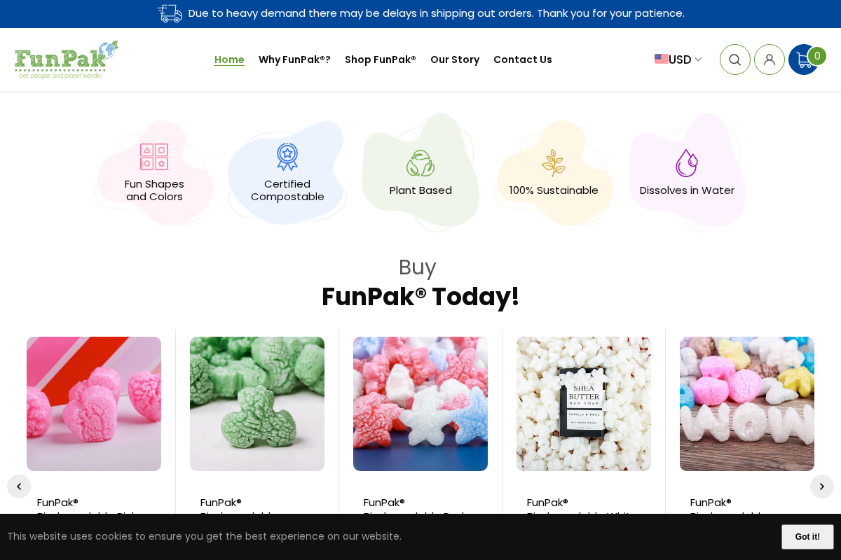 thefunpak.com homepage screenshot