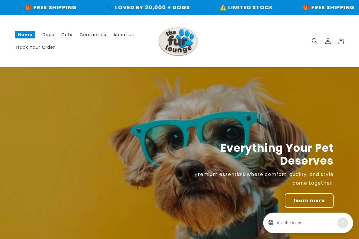 thefurlounge.com homepage screenshot