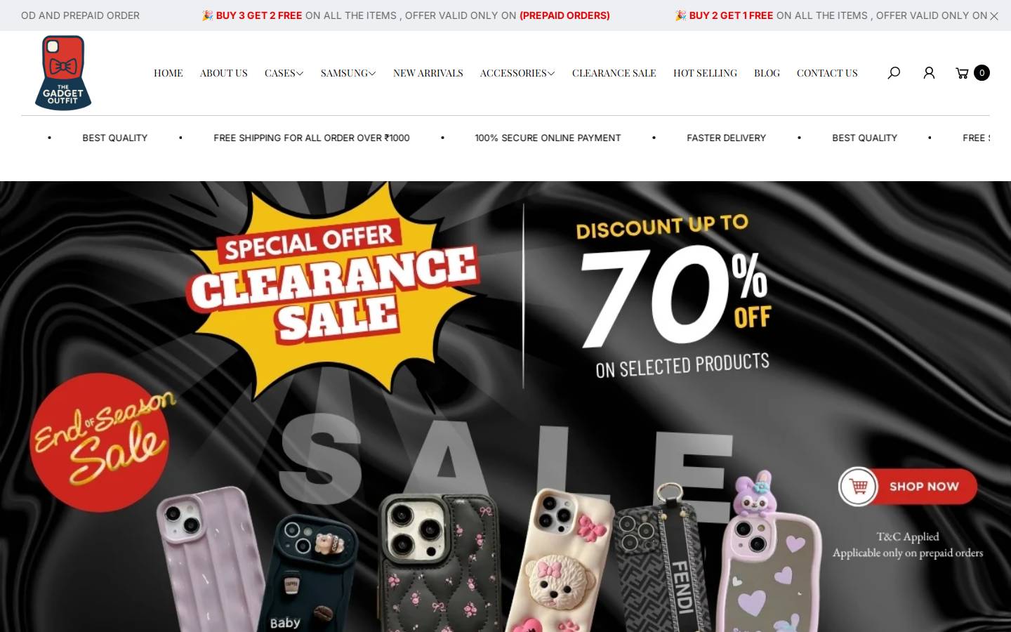 thegadgetoutfit.com homepage screenshot