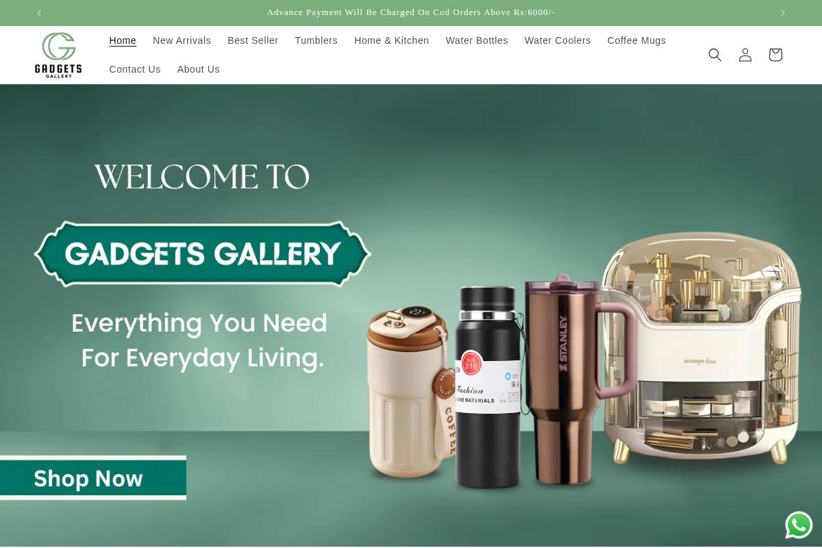 thegadgetsgallery.com homepage screenshot