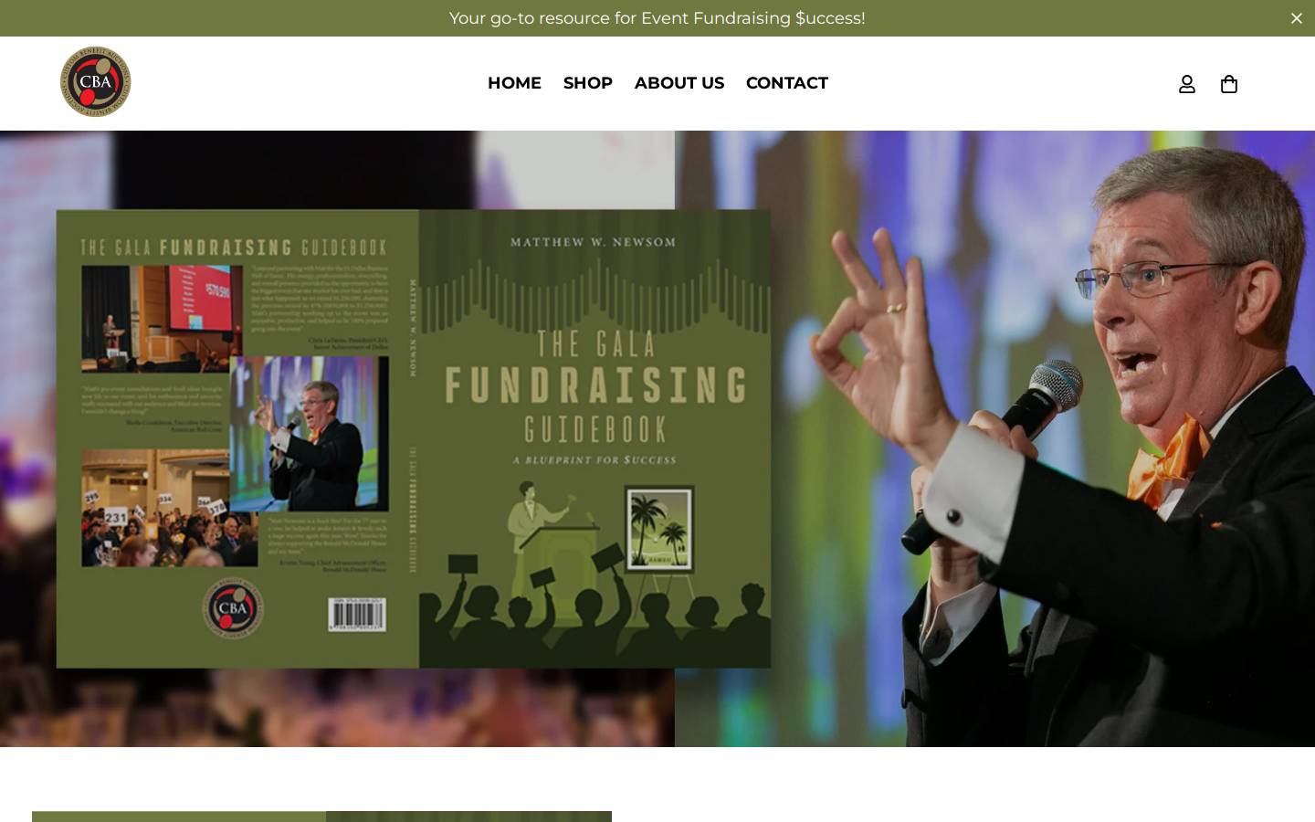 thegalafundraisingguidebook.com homepage screenshot