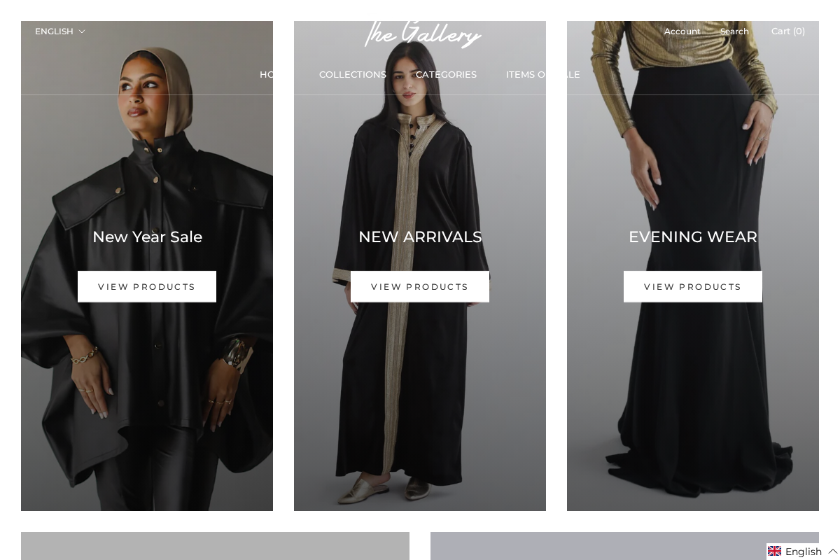 The Gallery homepage screenshot