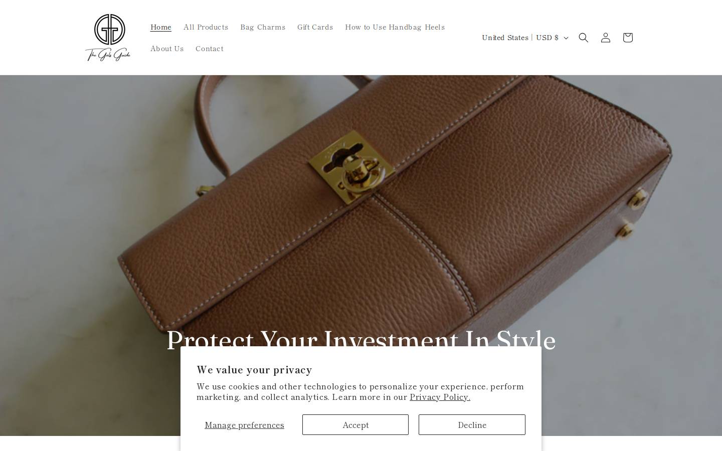 thegalsguideshop.com homepage screenshot