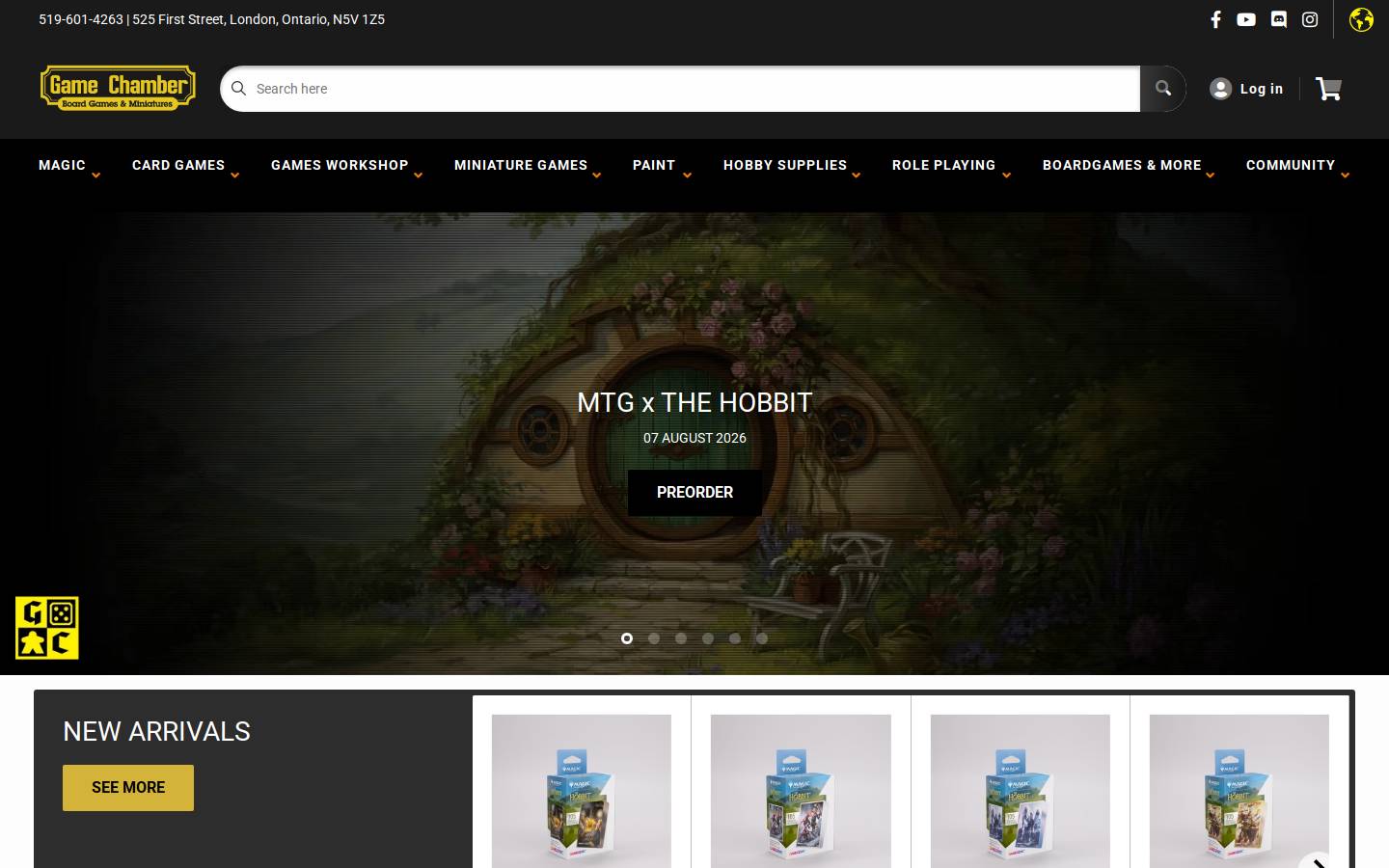thegamechamber.com homepage screenshot
