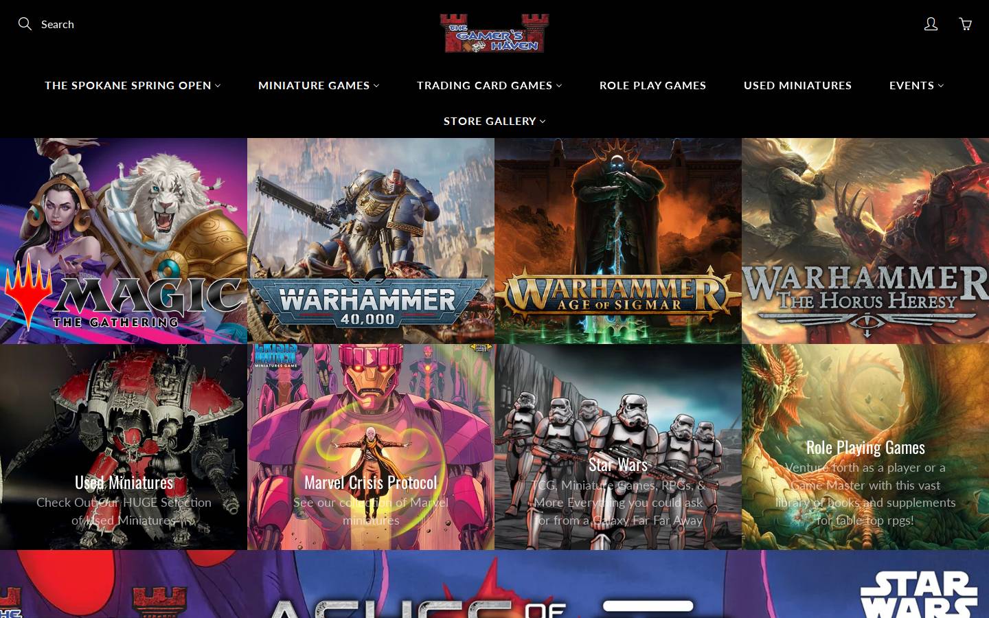 thegamershaven.net homepage screenshot