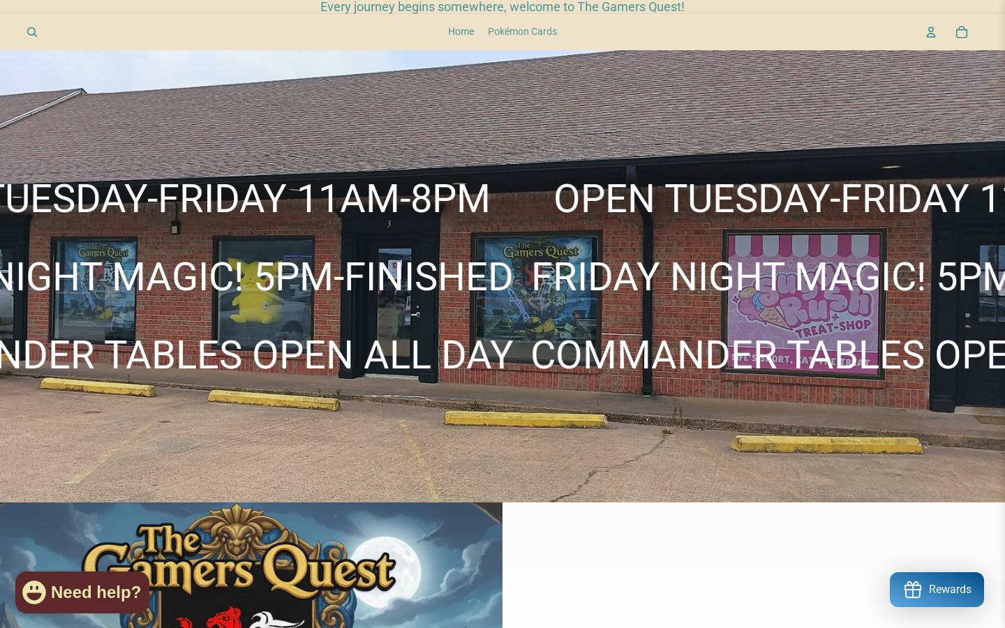 thegamersquest.com homepage screenshot