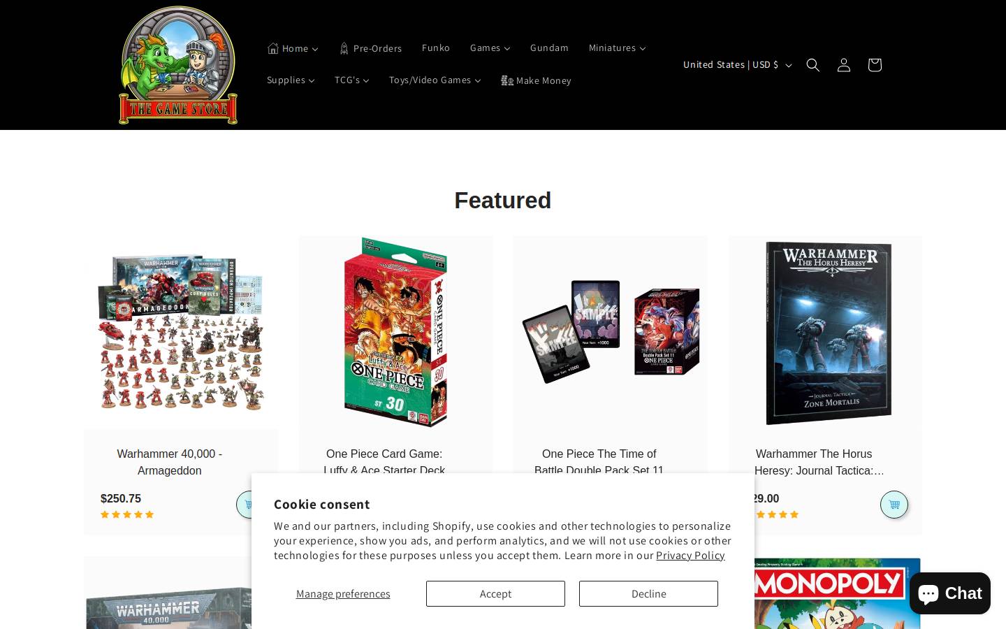 thegamestore.com homepage screenshot
