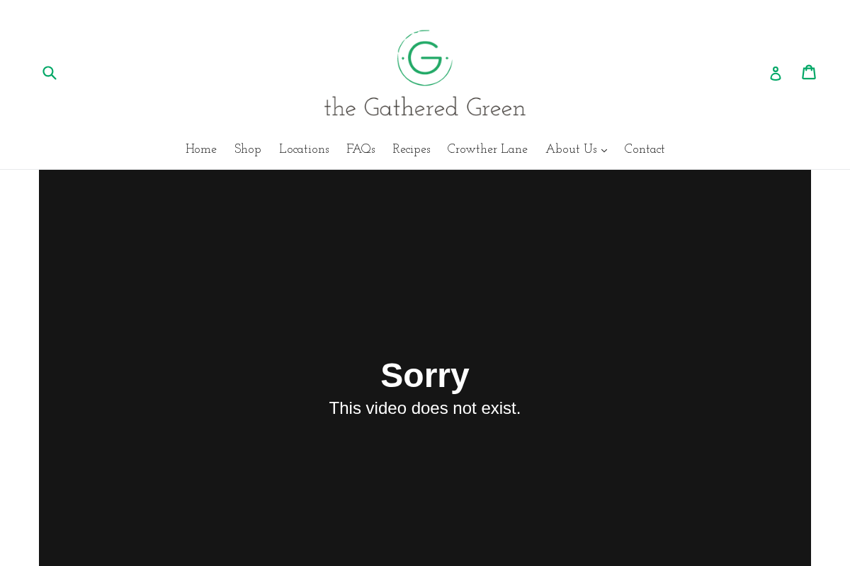 The Gathered Green homepage screenshot