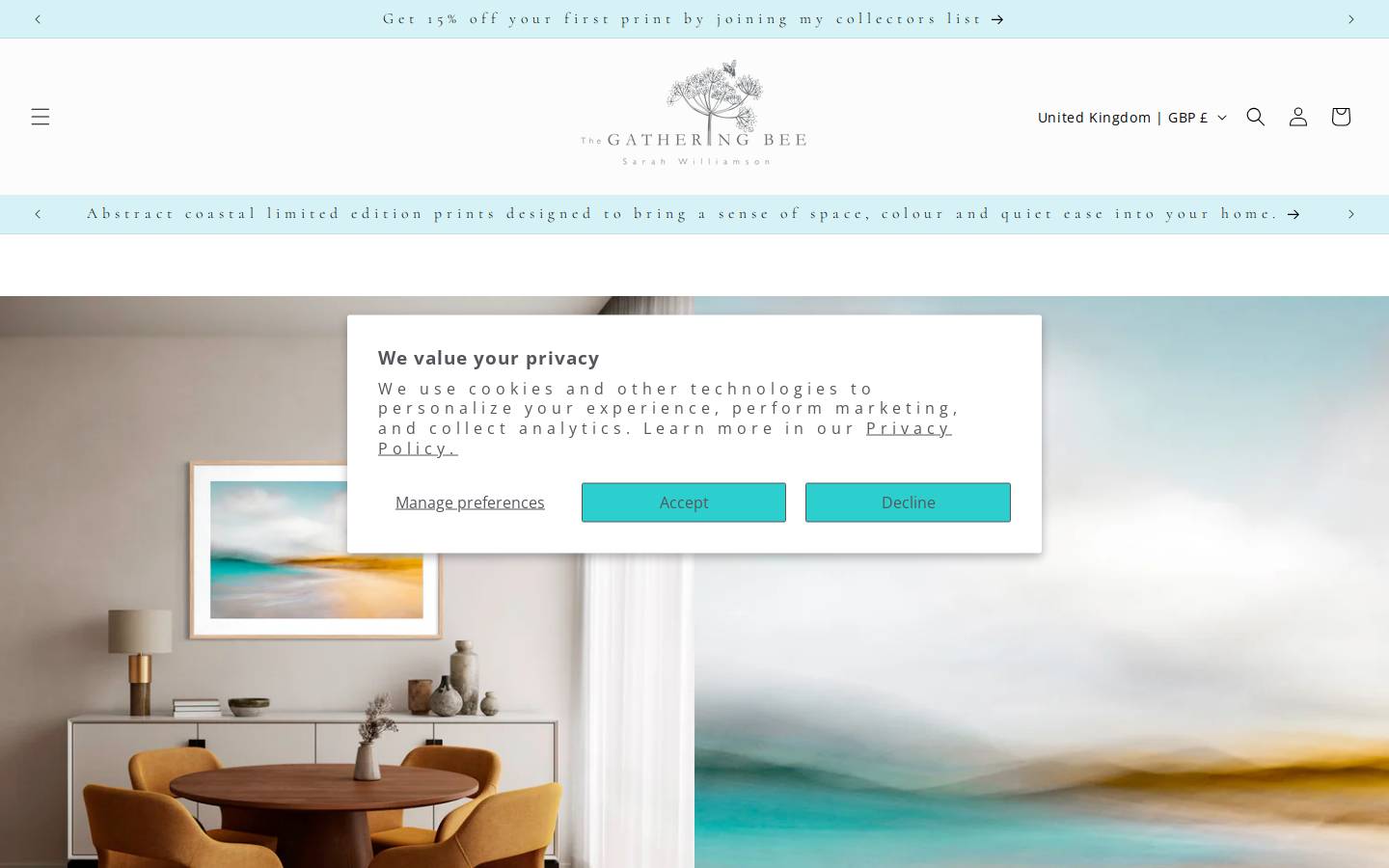 thegatheringbee.com homepage screenshot