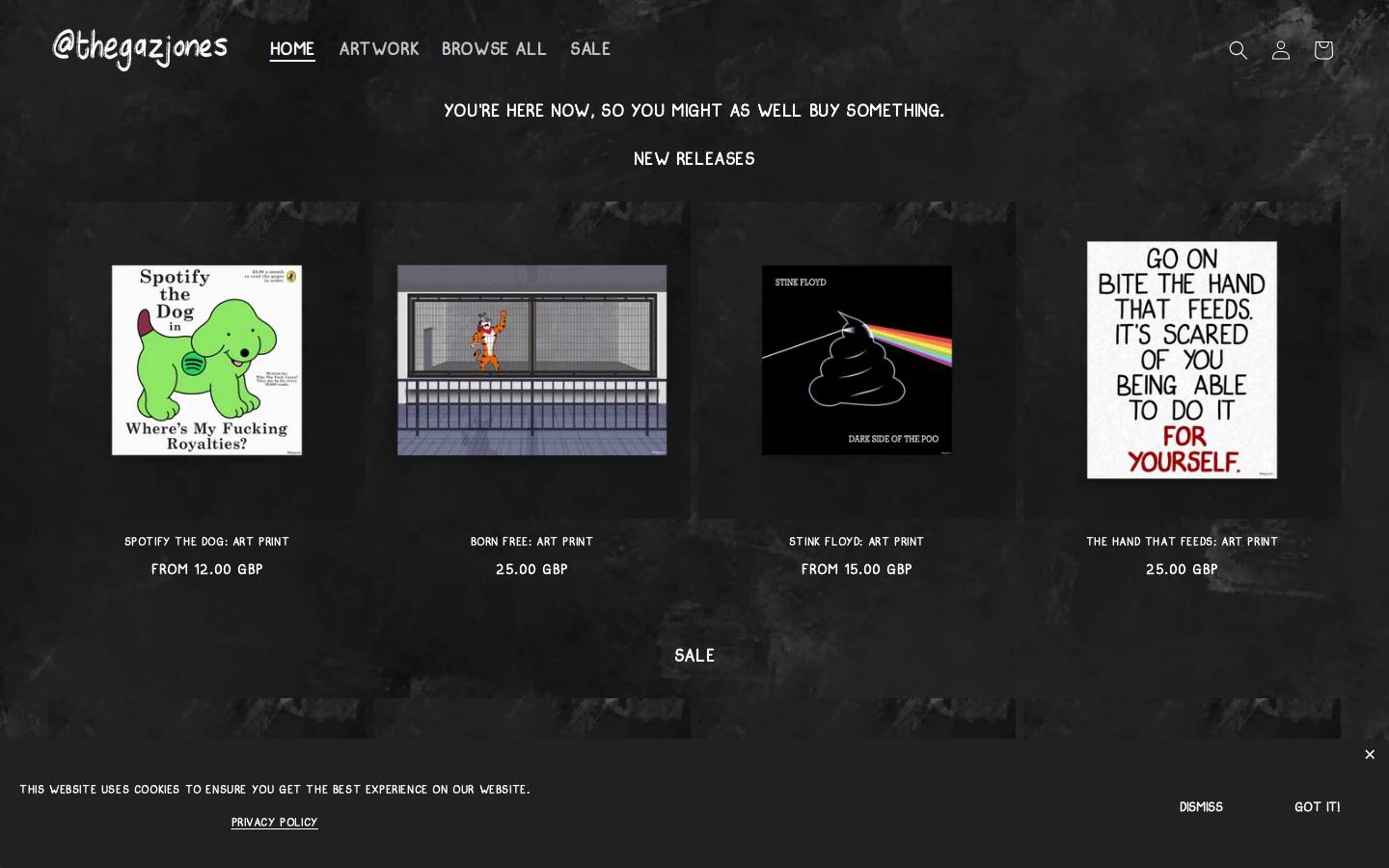 thegazjones.com homepage screenshot