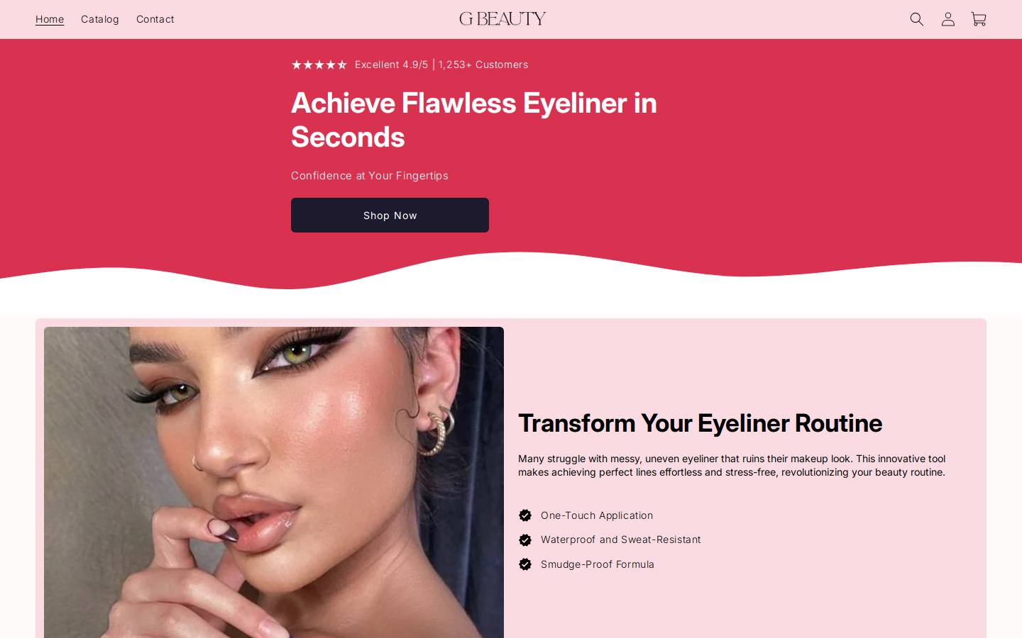 thegbeauty.com homepage screenshot