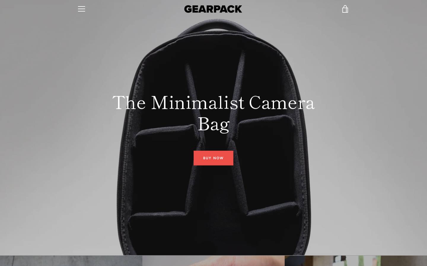 thegearpack.com homepage screenshot