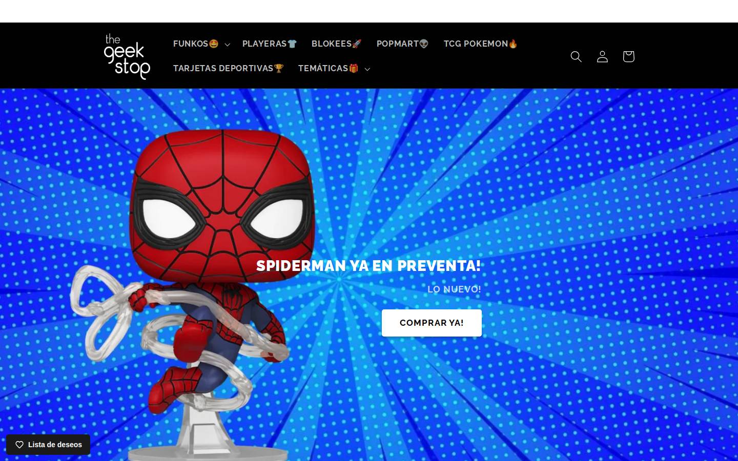 thegeekstop.com.mx homepage screenshot