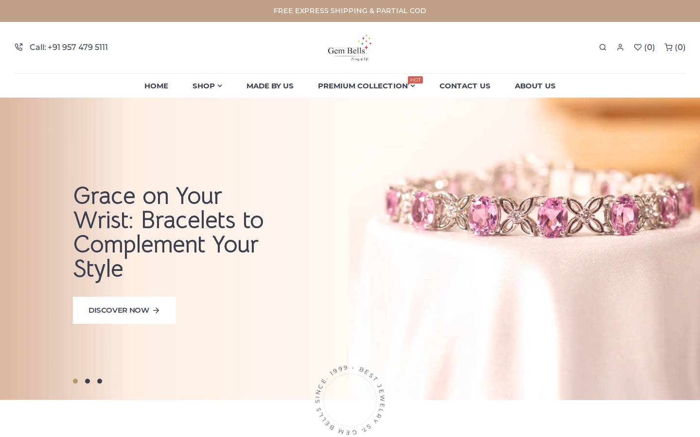 thegembells.com homepage screenshot