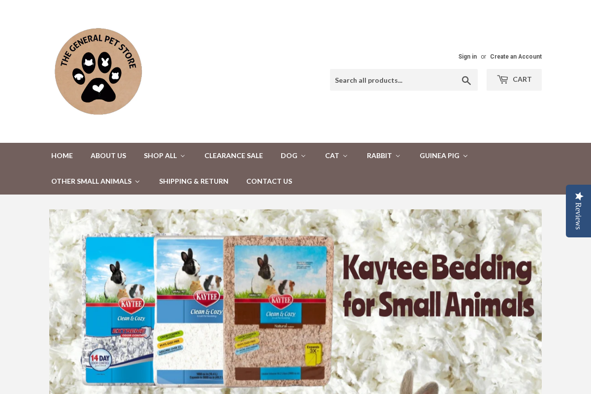 thegeneralpetstore.com.au homepage screenshot