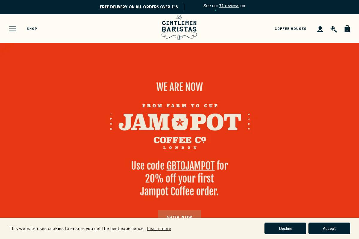 thegentlemenbaristas.com homepage screenshot