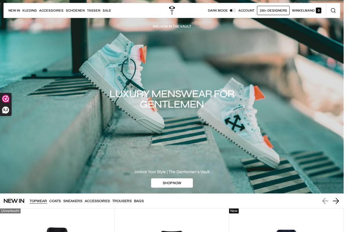 The Gentlemen's Vault homepage screenshot