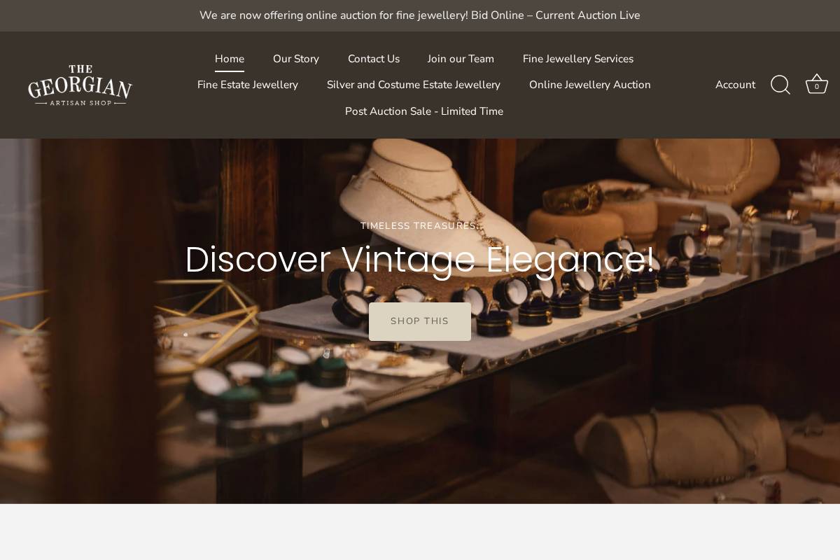 thegeorgianartisanshop.com homepage screenshot