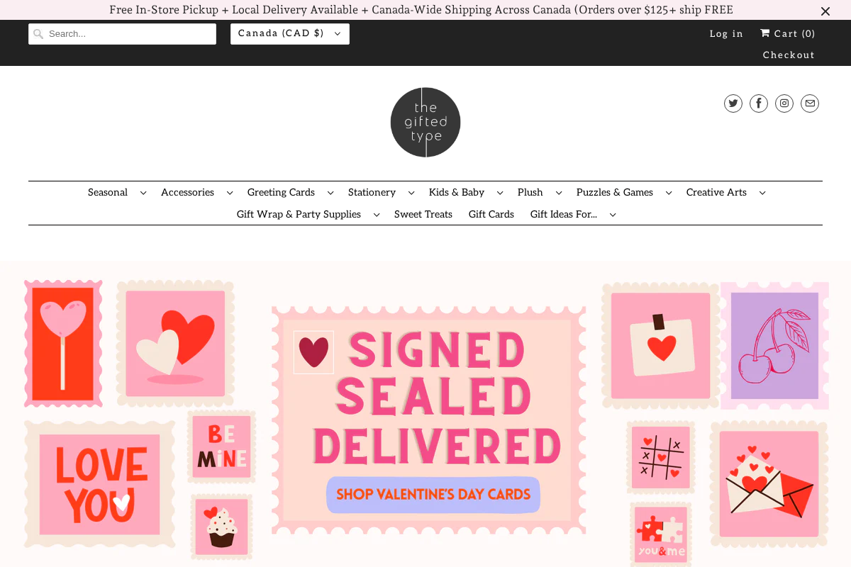 thegiftedtype.com homepage screenshot