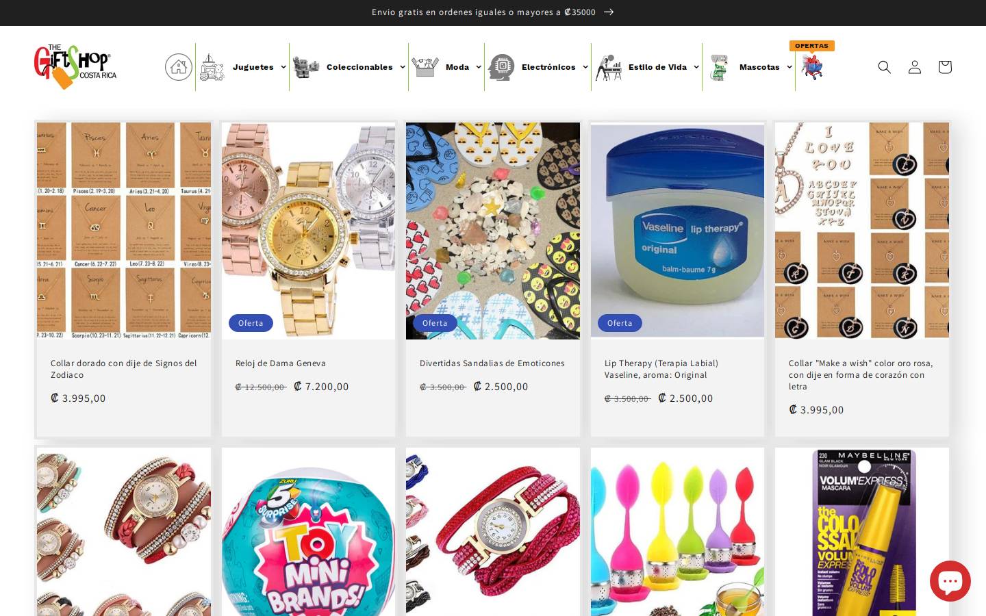 thegiftshopcr.com homepage screenshot