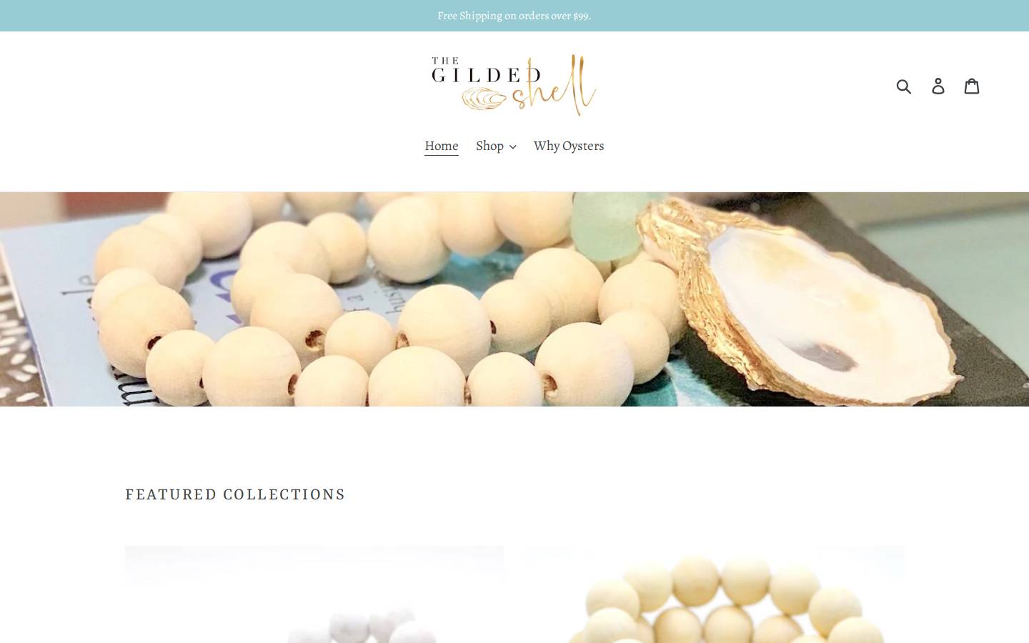 thegildedshell.com homepage screenshot