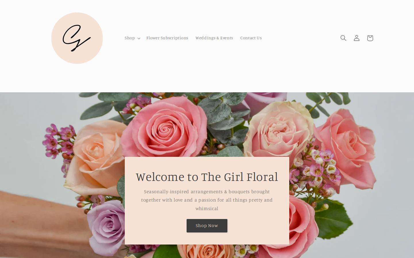 thegirlfloral.ca homepage screenshot