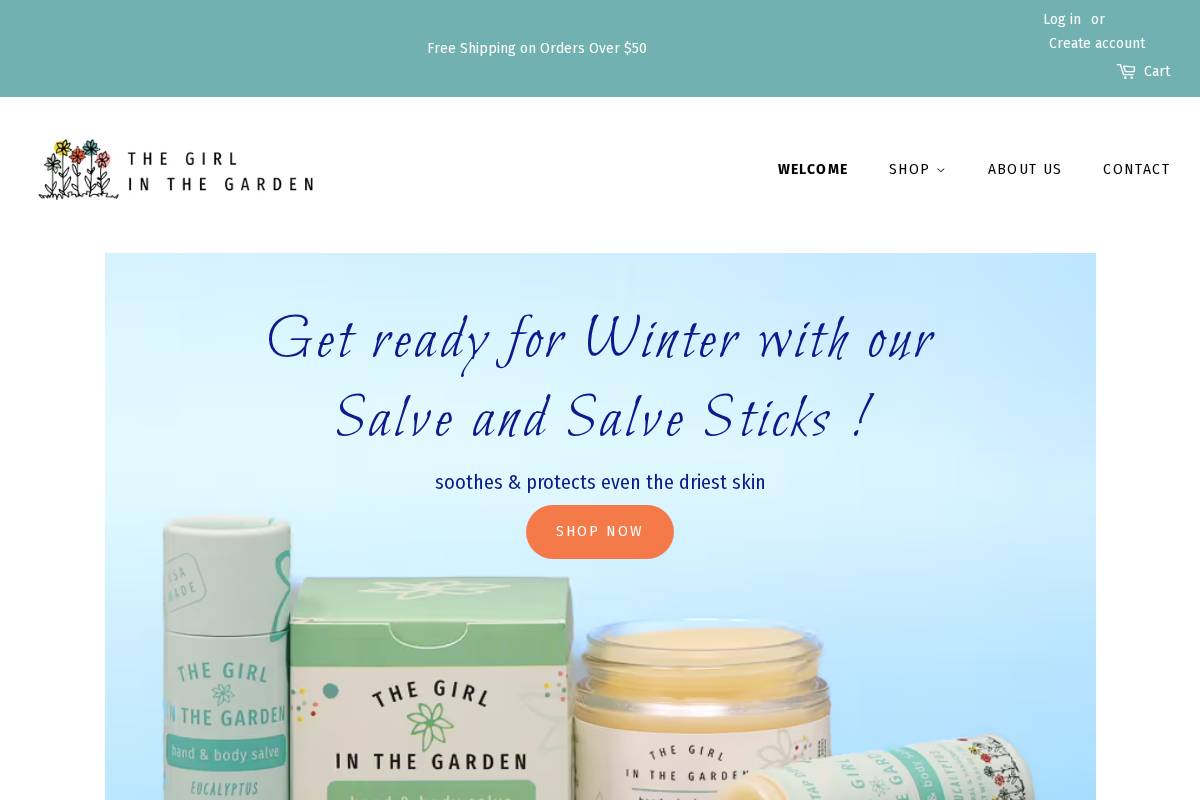 thegirlinthegarden.com homepage screenshot