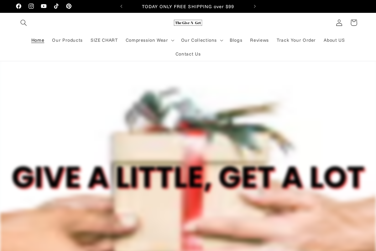 TheGivenGet homepage screenshot