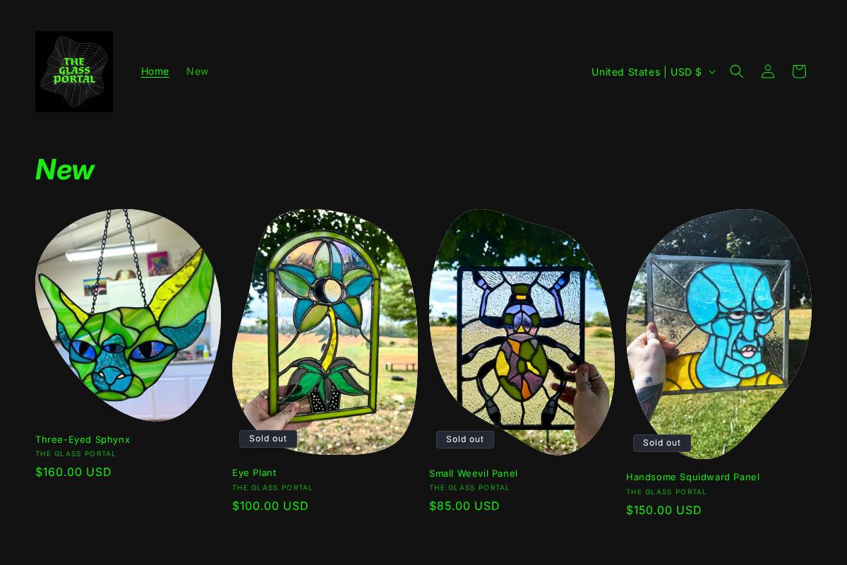 theglassportal.shop homepage screenshot